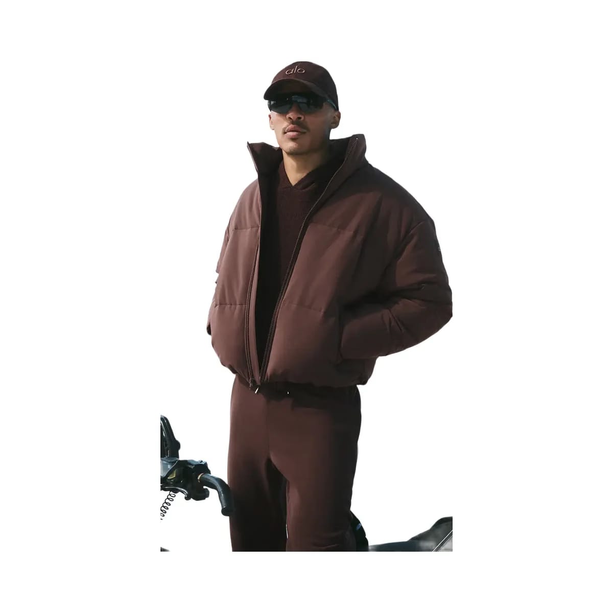 Alo Men's Stretch Woven Street Puffer - Brownstone