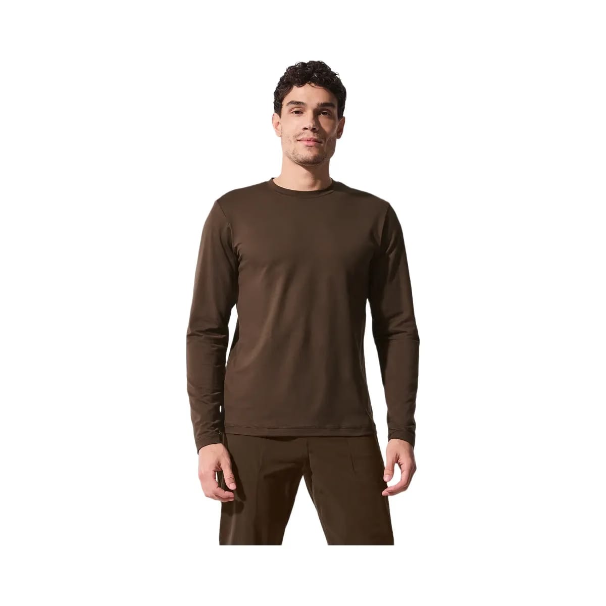 Alo Men's Conquer Reform Crewneck Long Sleeve - Espresso