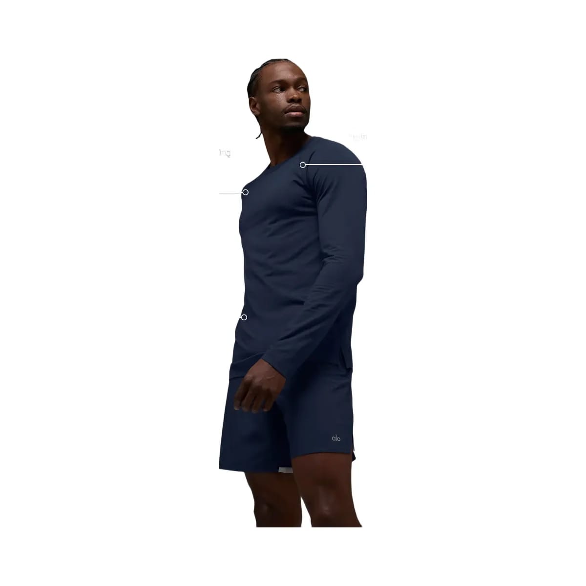 Alo Men's ALO Vapor Crewneck Long Sleeve - Navy