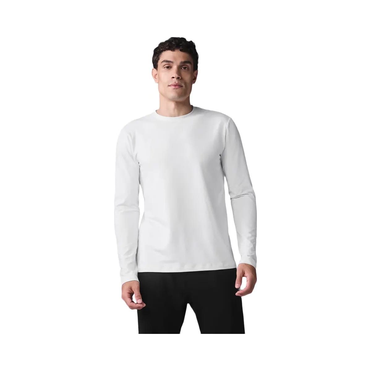 Alo Men's Conquer Reform Crewneck Long Sleeve - White
