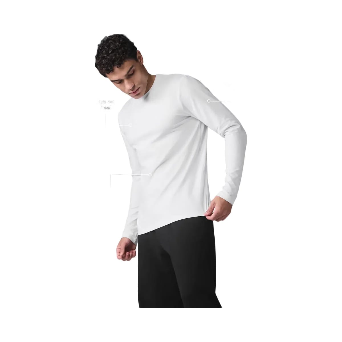 Alo Men's Conquer Reform Crewneck Long Sleeve - White