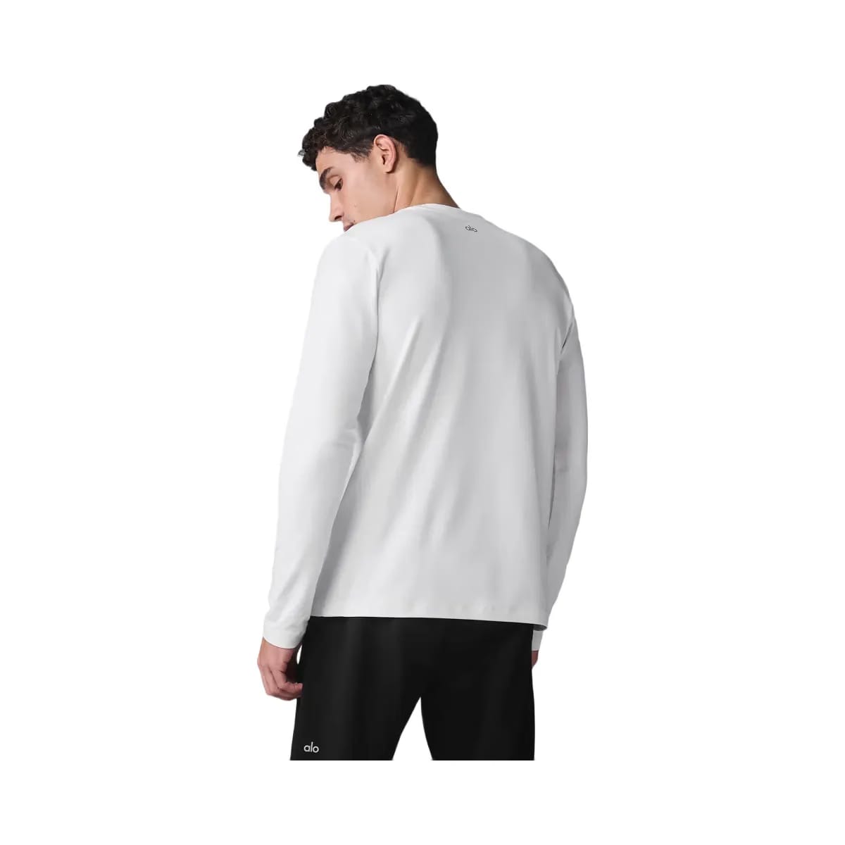 Alo Men's Conquer Reform Crewneck Long Sleeve - White