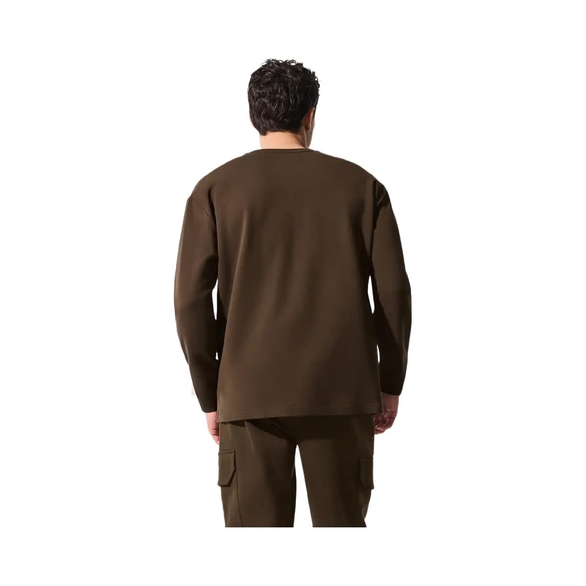 Alo Men's Double Take Long Sleeve Crew - Espresso