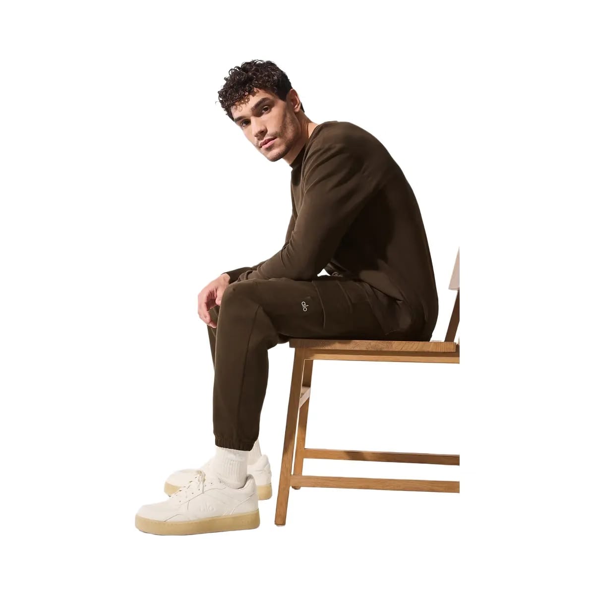 Alo Men's Double Take Long Sleeve Crew - Espresso