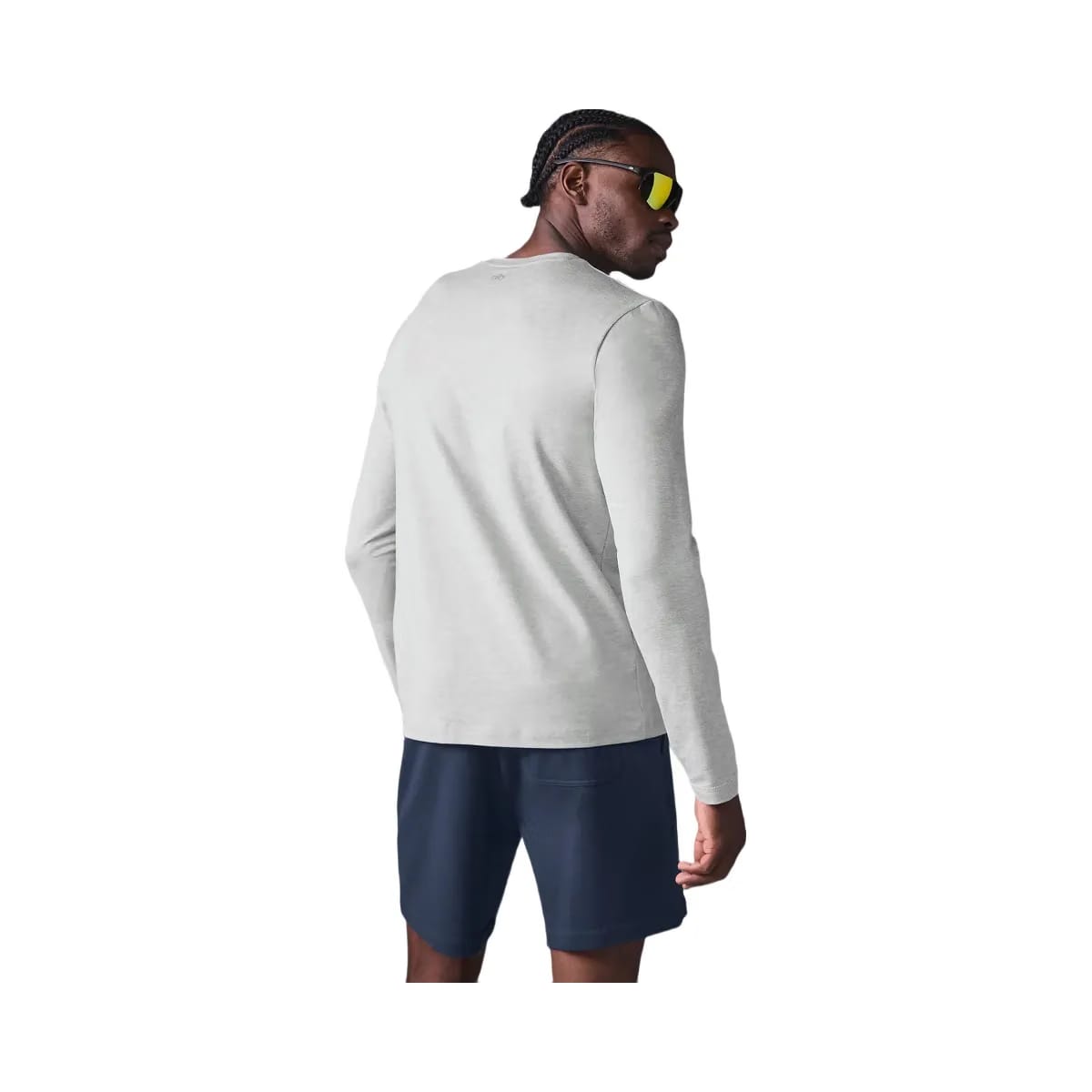 Alo Men's Conquer Reform Crewneck Long Sleeve - Athletic Heather Grey