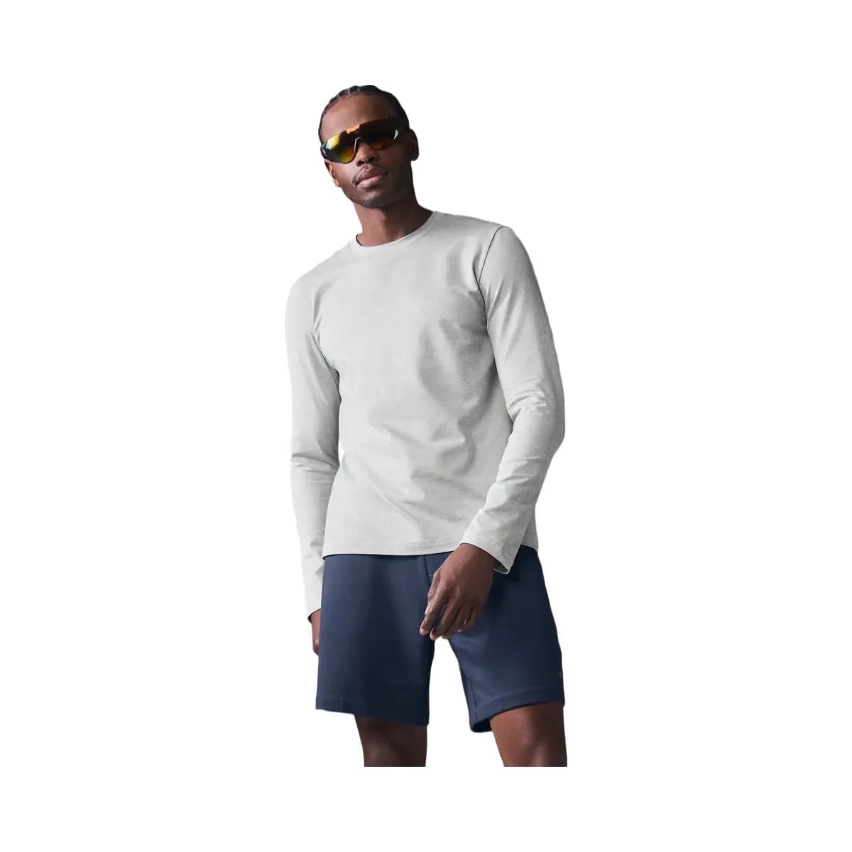 Alo Men's Conquer Reform Crewneck Long Sleeve - Athletic Heather Grey