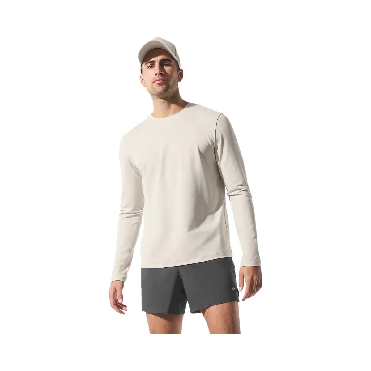 Alo Men's Conquer Reform Crewneck Long Sleeve - Bone