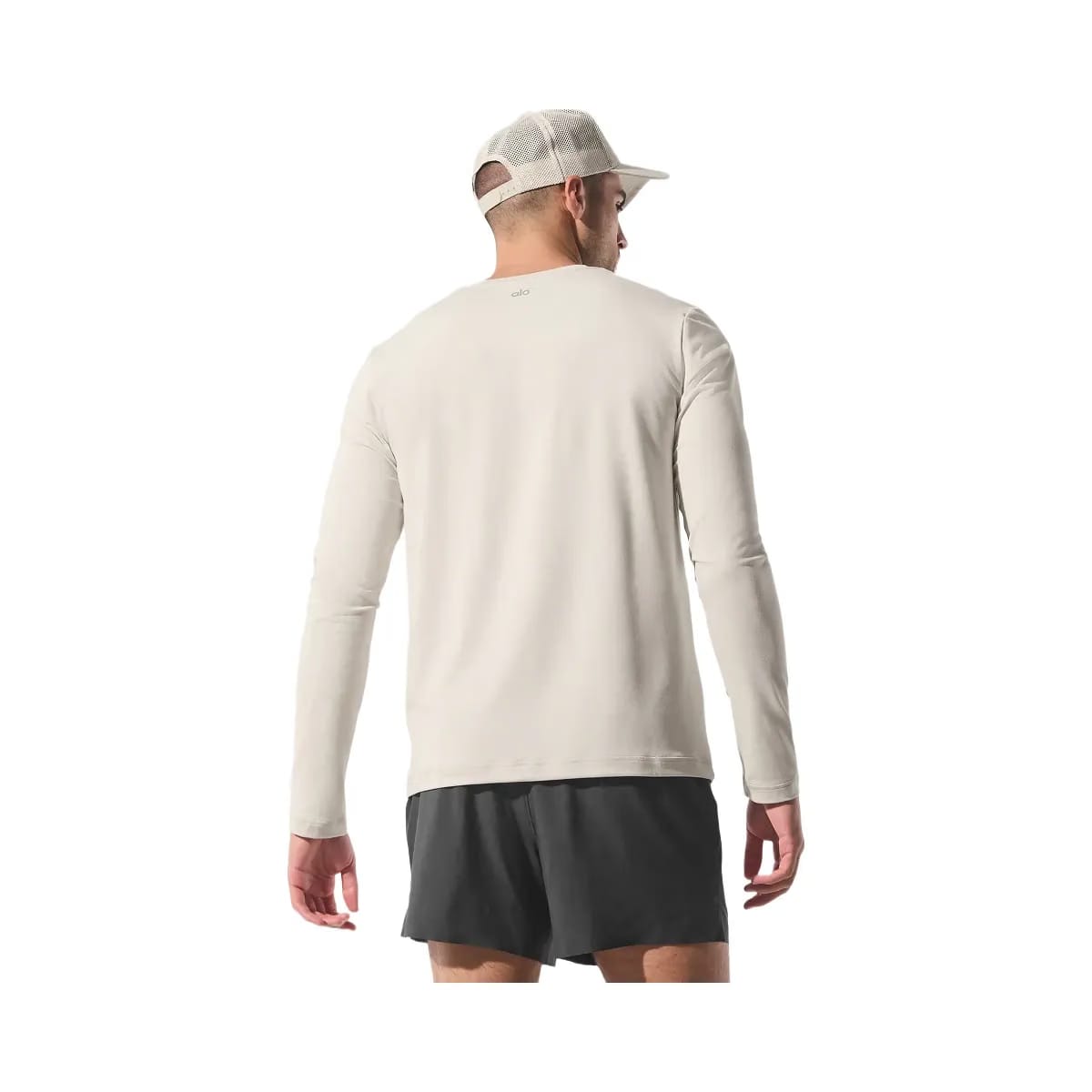 Alo Men's Conquer Reform Crewneck Long Sleeve - Bone