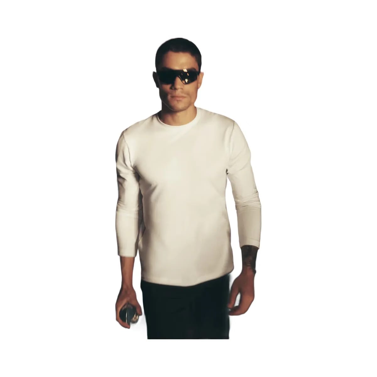 Alo Men's Conquer Reform Crewneck Long Sleeve - Bone