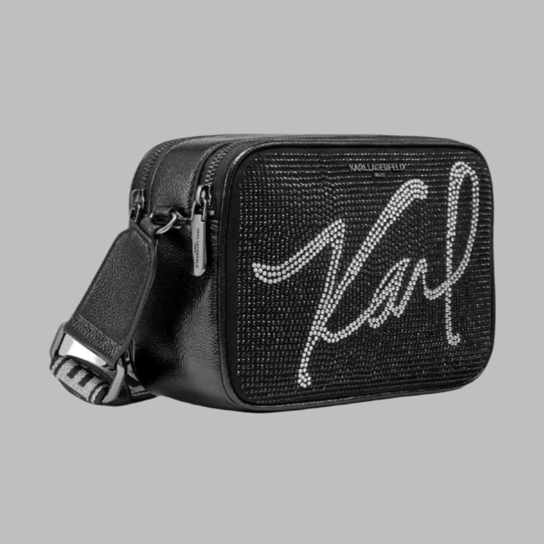 Karl Lagerfeld Maybelle script karl crossbody black