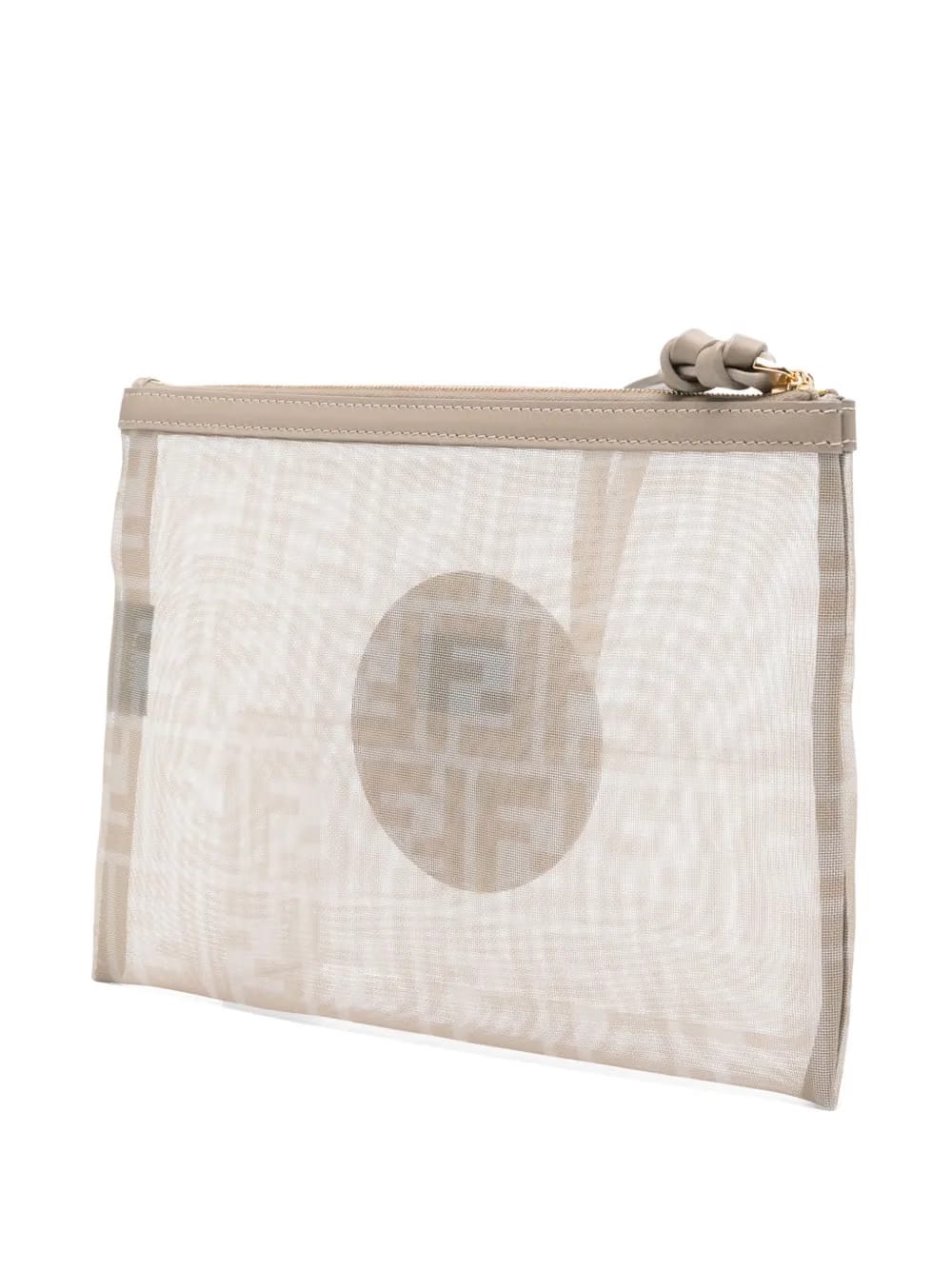 logo-patch clutch bag