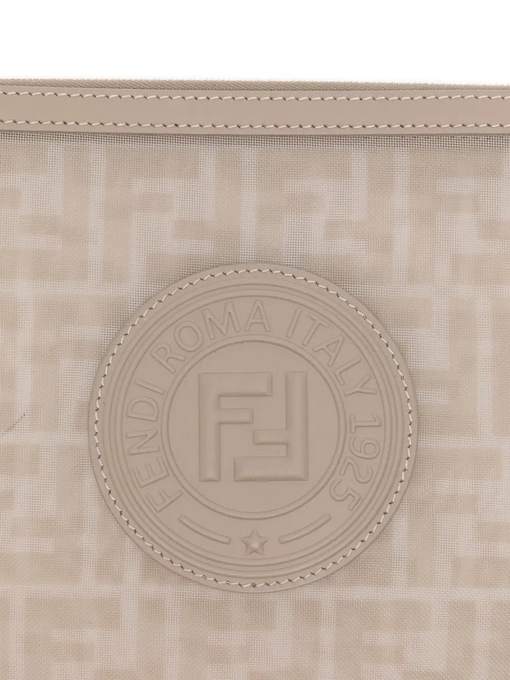 logo-patch clutch bag