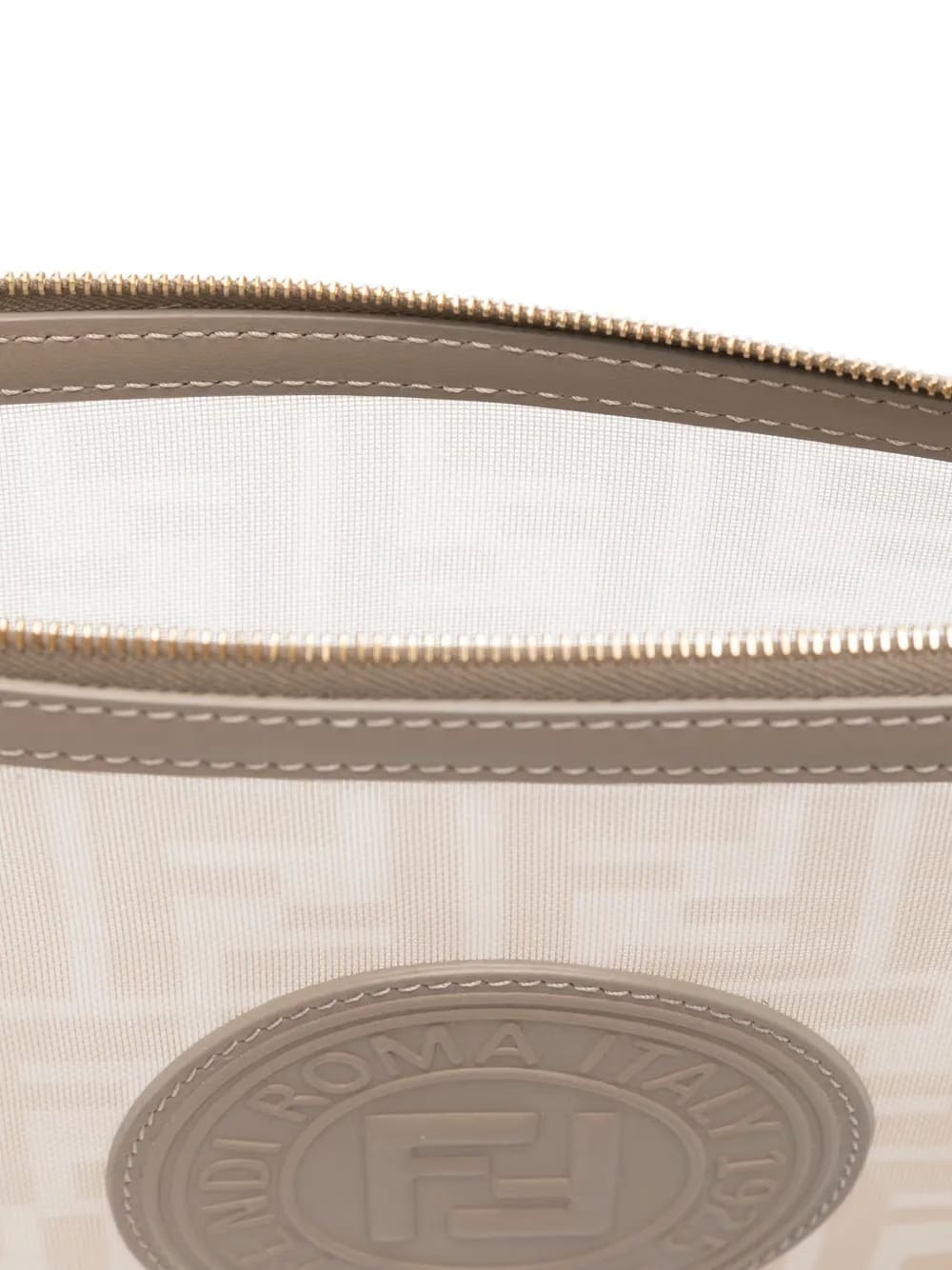 logo-patch clutch bag