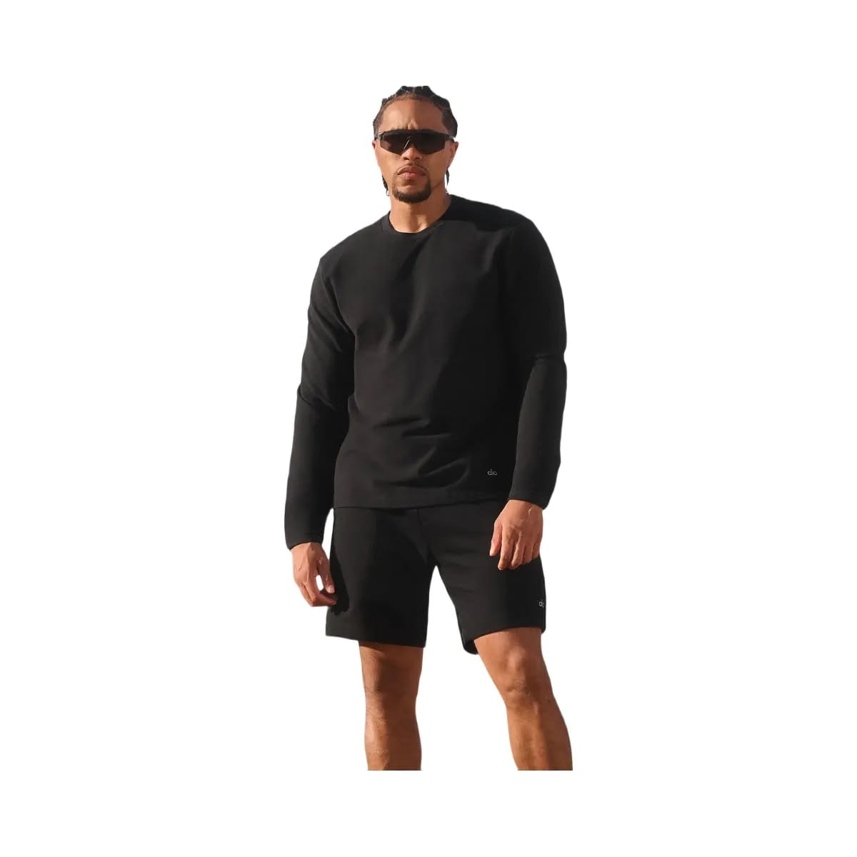 Alo Men's Double Take Long Sleeve Crew - Black