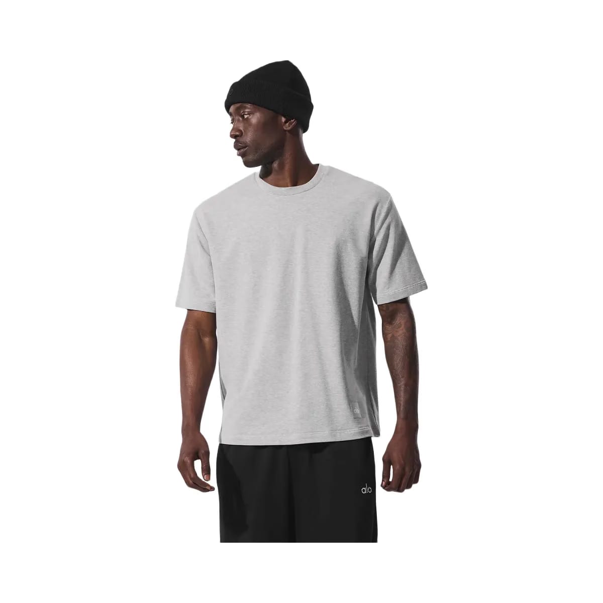 Alo Men's Double Take Short Sleeve - Athletic Heather Grey