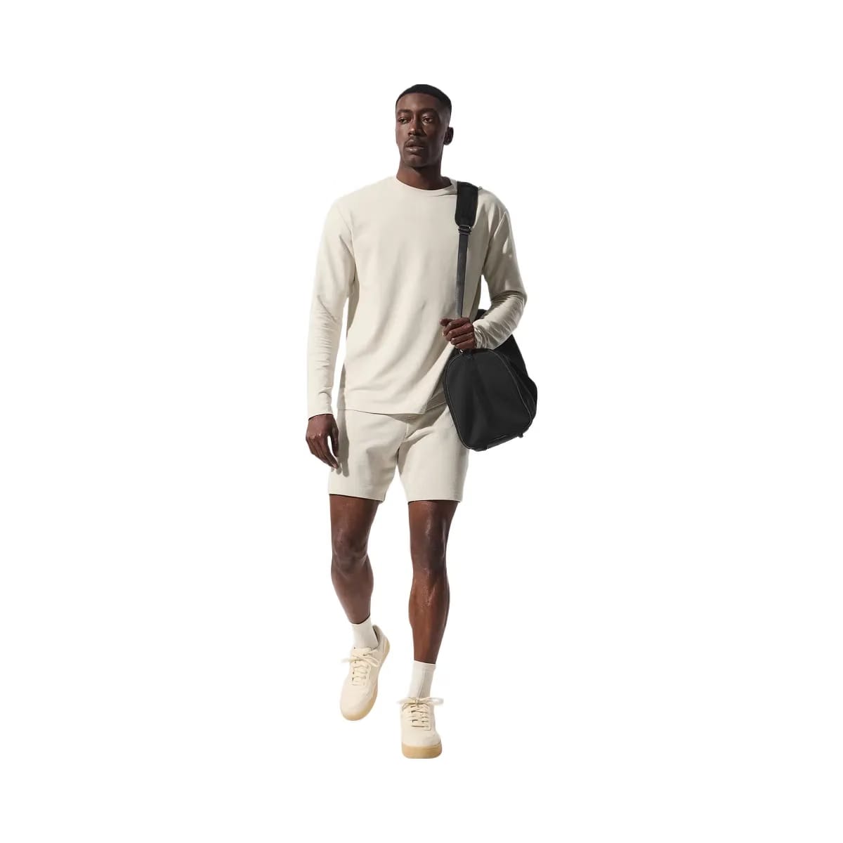 Alo Men's Double Take Long Sleeve Crew - Bone