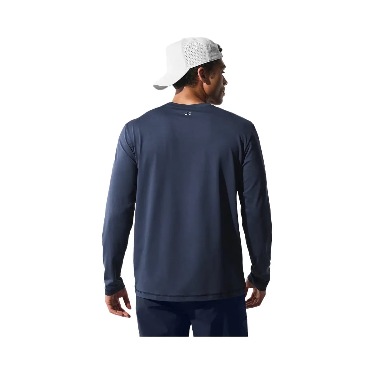 Alo Men's Conquer Reform Crewneck Long Sleeve - Navy