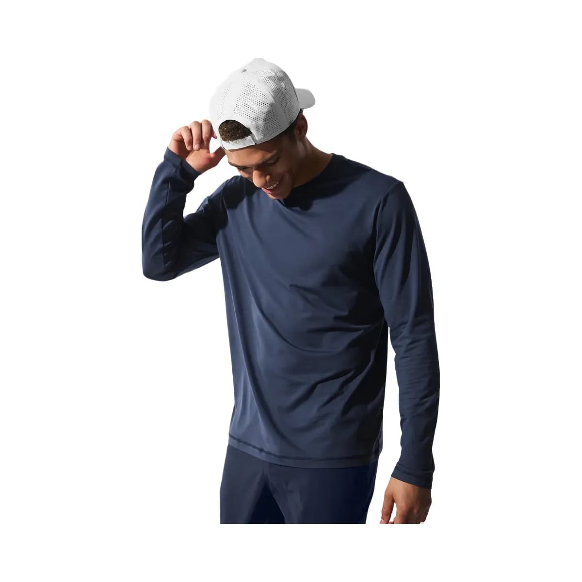 Alo Men's Conquer Reform Crewneck Long Sleeve - Navy