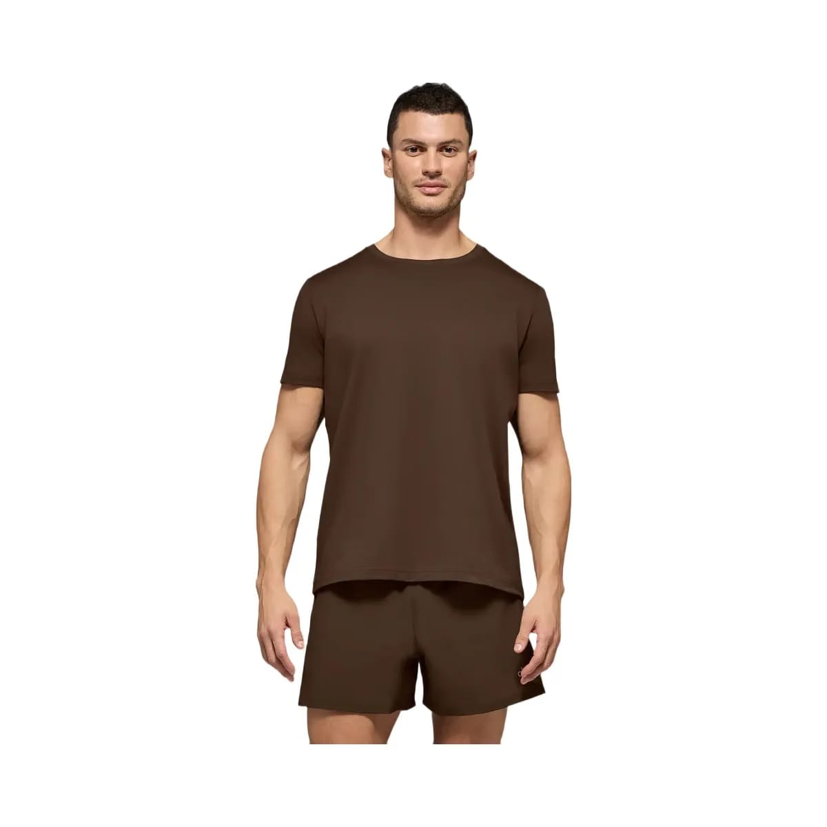 Alo Men's Conquer Reform Crewneck Short Sleeve - Espresso