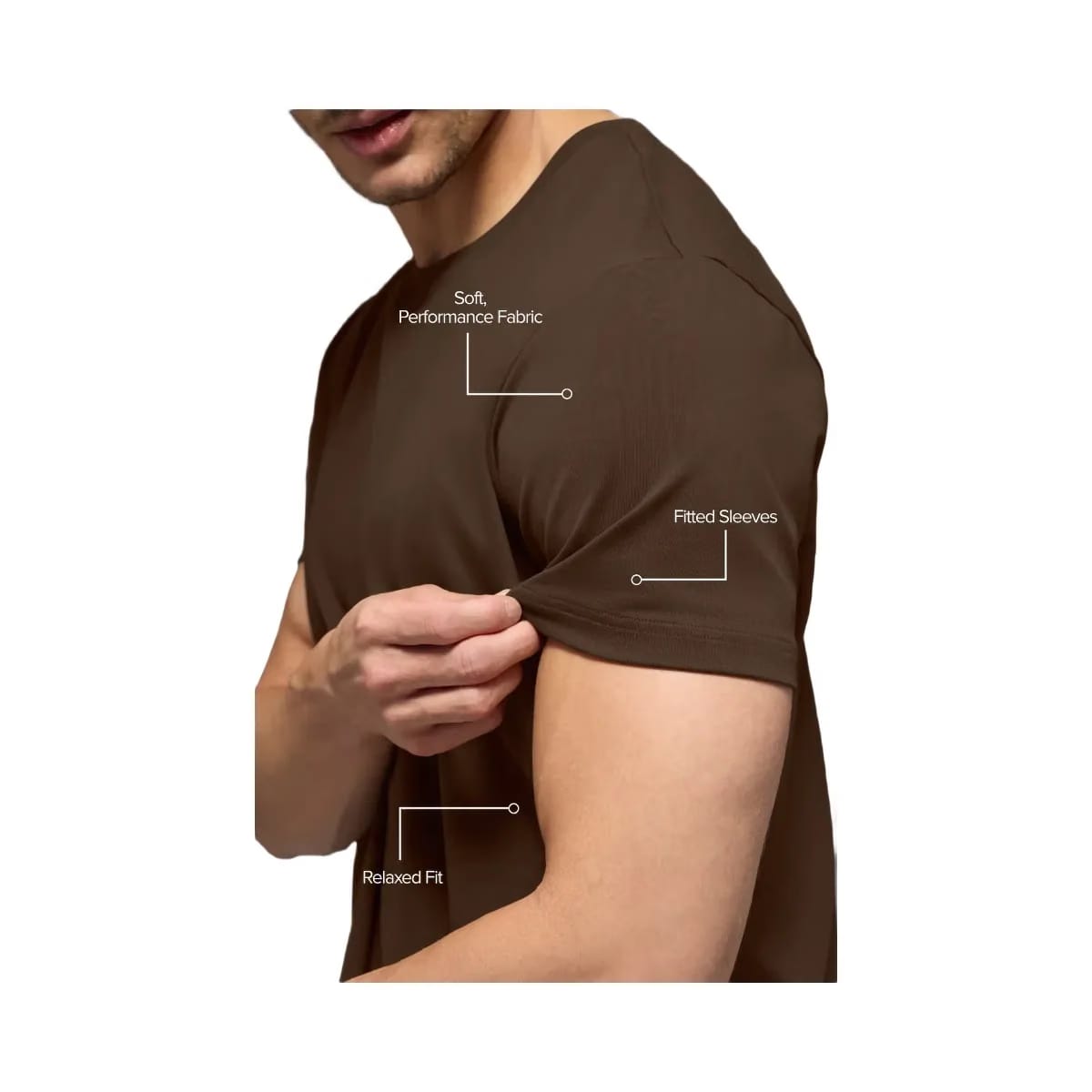 Alo Men's Conquer Reform Crewneck Short Sleeve - Espresso