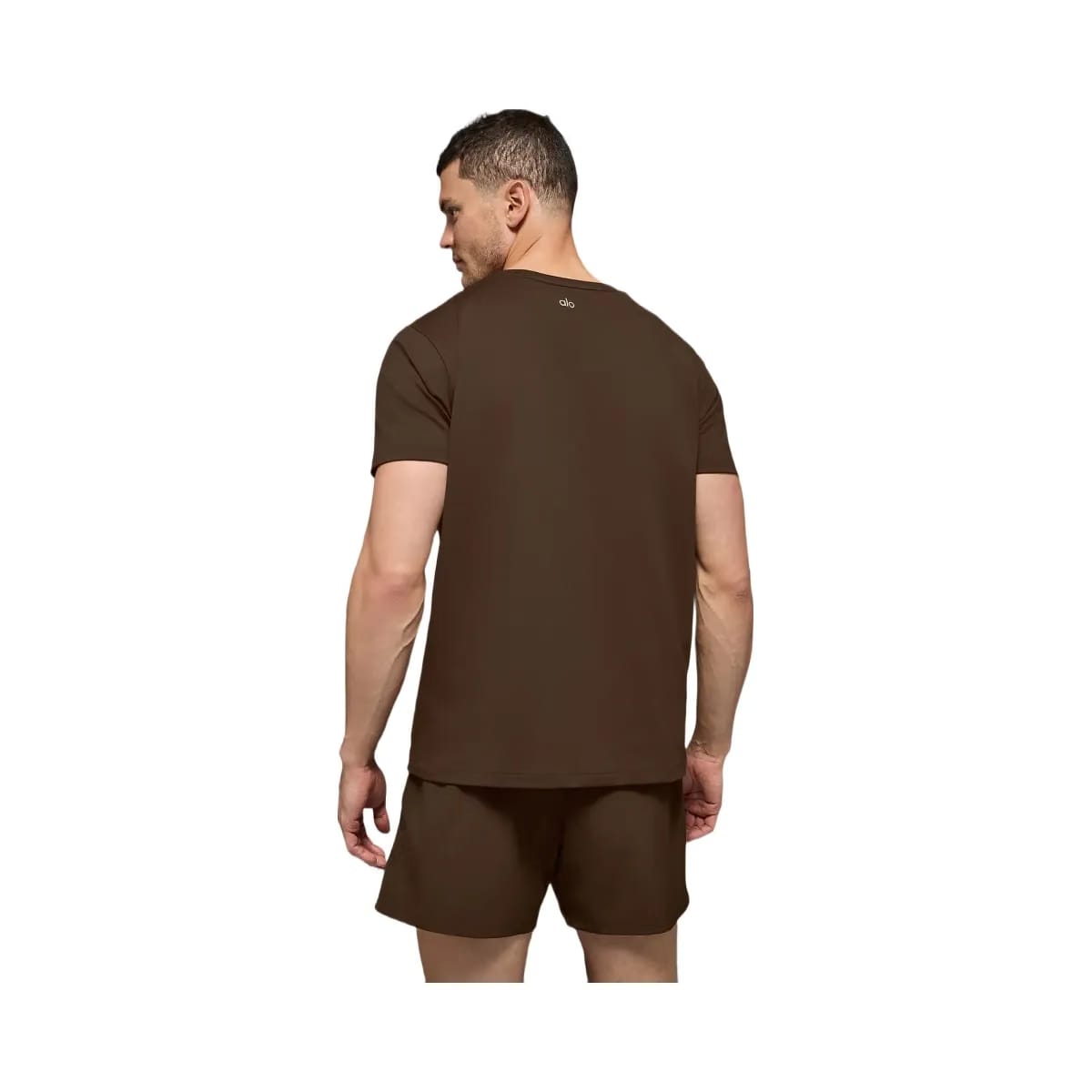 Alo Men's Conquer Reform Crewneck Short Sleeve - Espresso