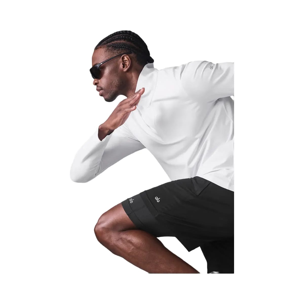 Alo Men's Conquer 1/4 Zip Reform Long Sleeve - White