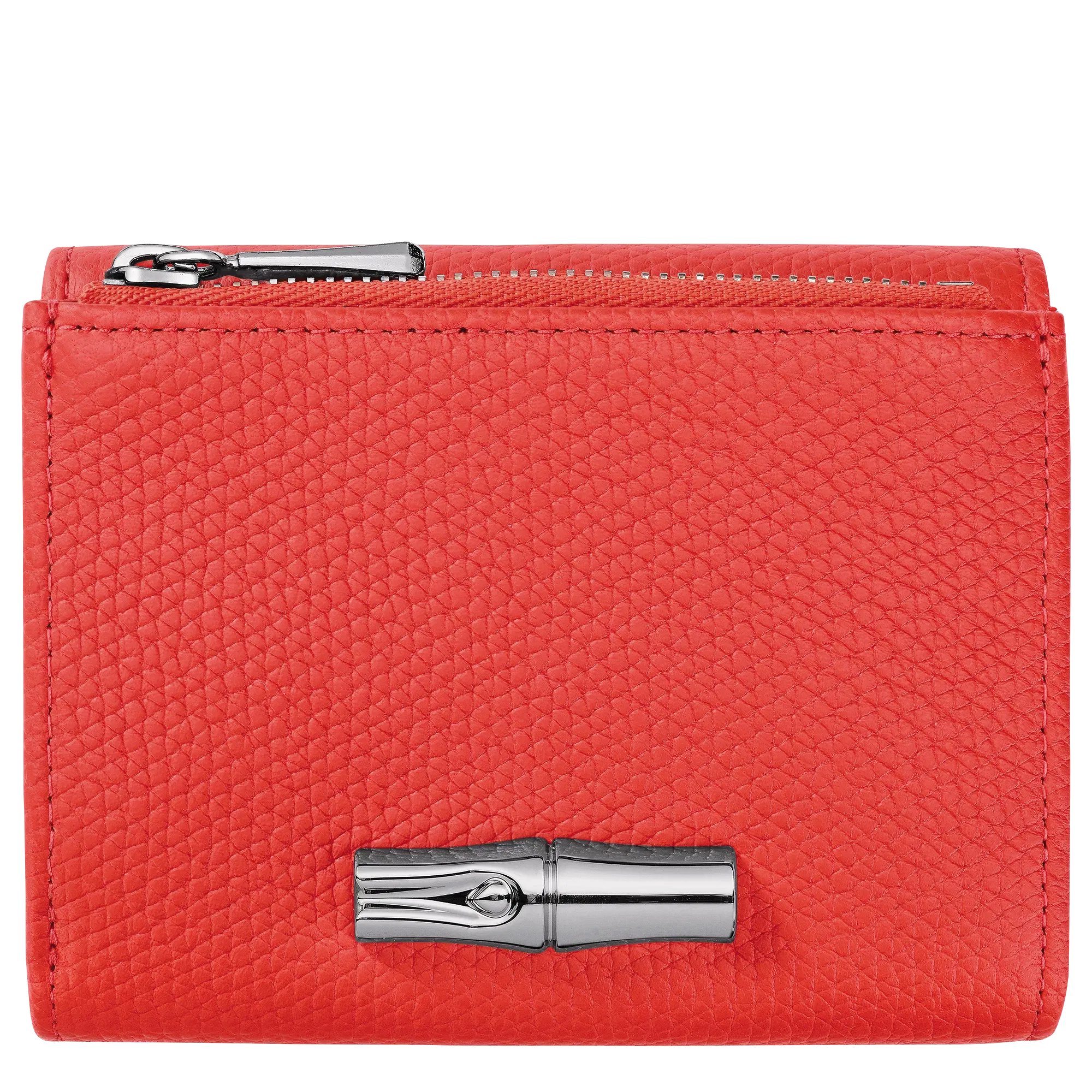Longchamp Le Roseau Compact wallet Vermilion