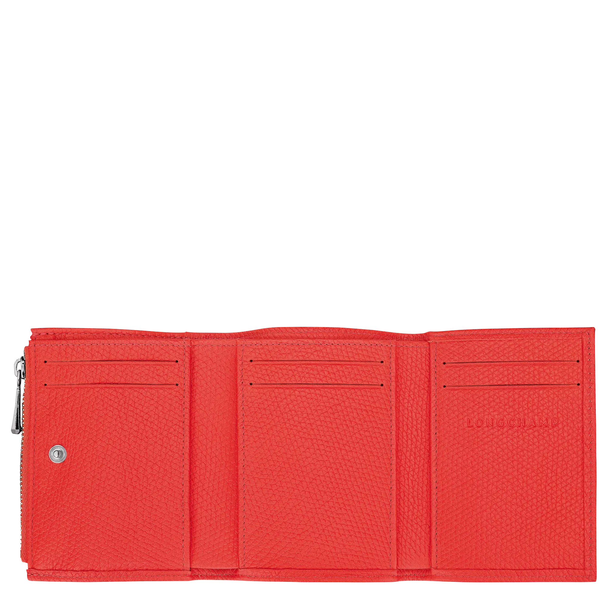 Longchamp Le Roseau Compact wallet Vermilion