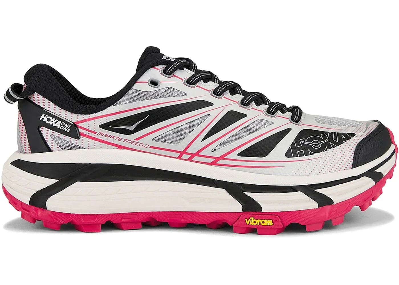 Hoka One One Mafate Speed 2 Galactic Grey Ruby Red
