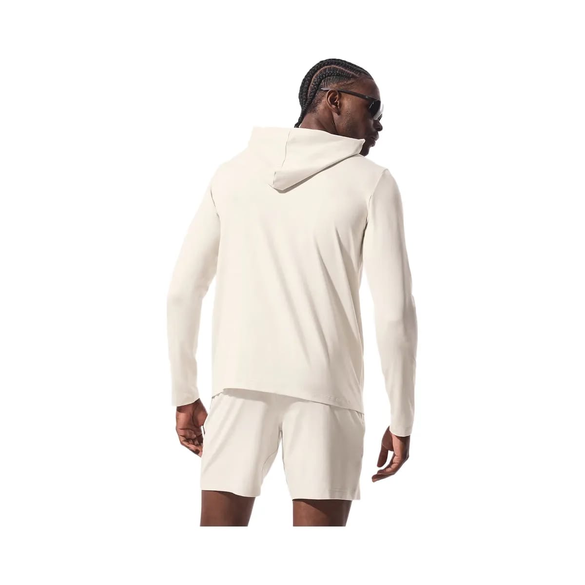 Alo Men's Conquer Reform Long Sleeve With Hood - Bone
