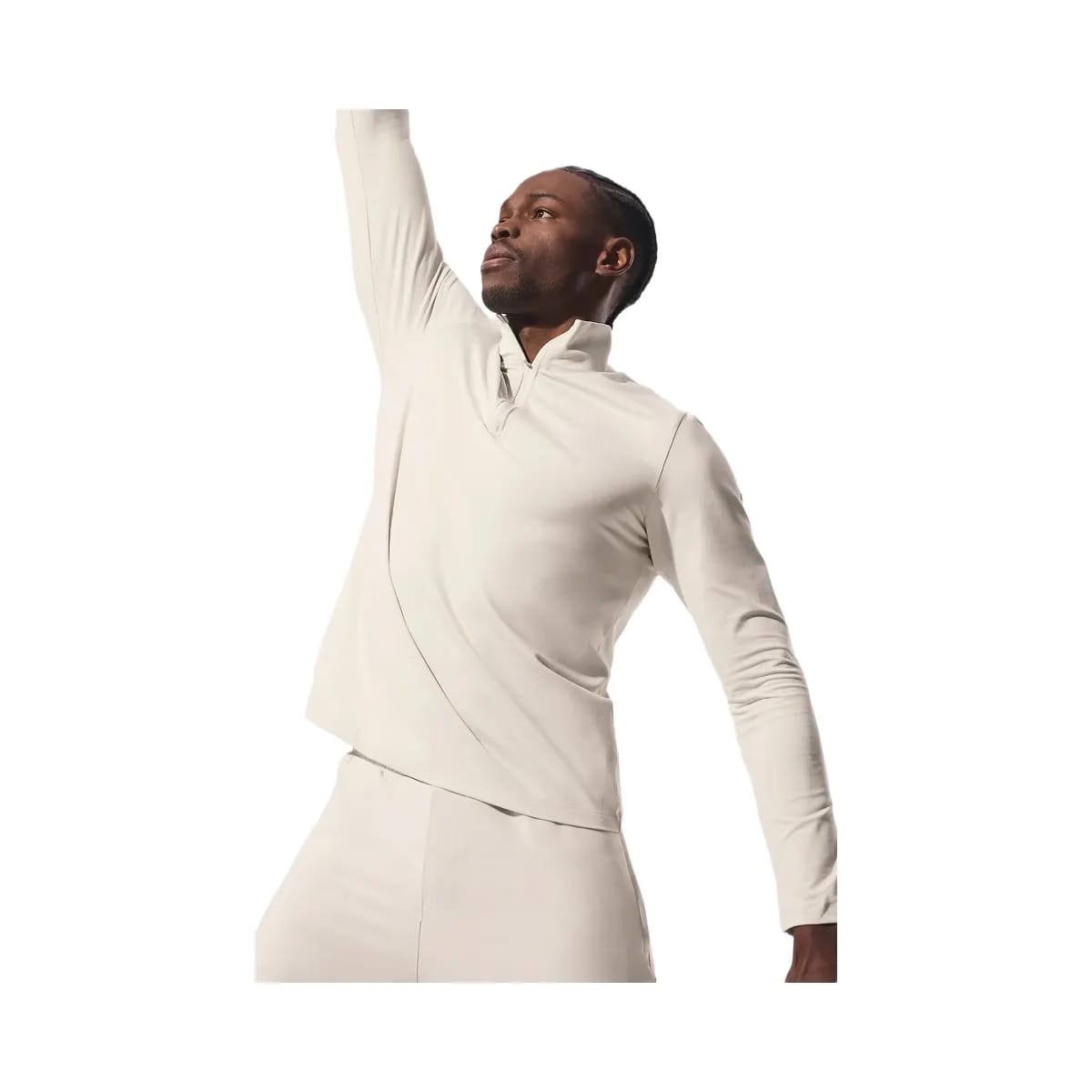 Alo Men's Conquer 1/4 Zip Reform Long Sleeve - Bone