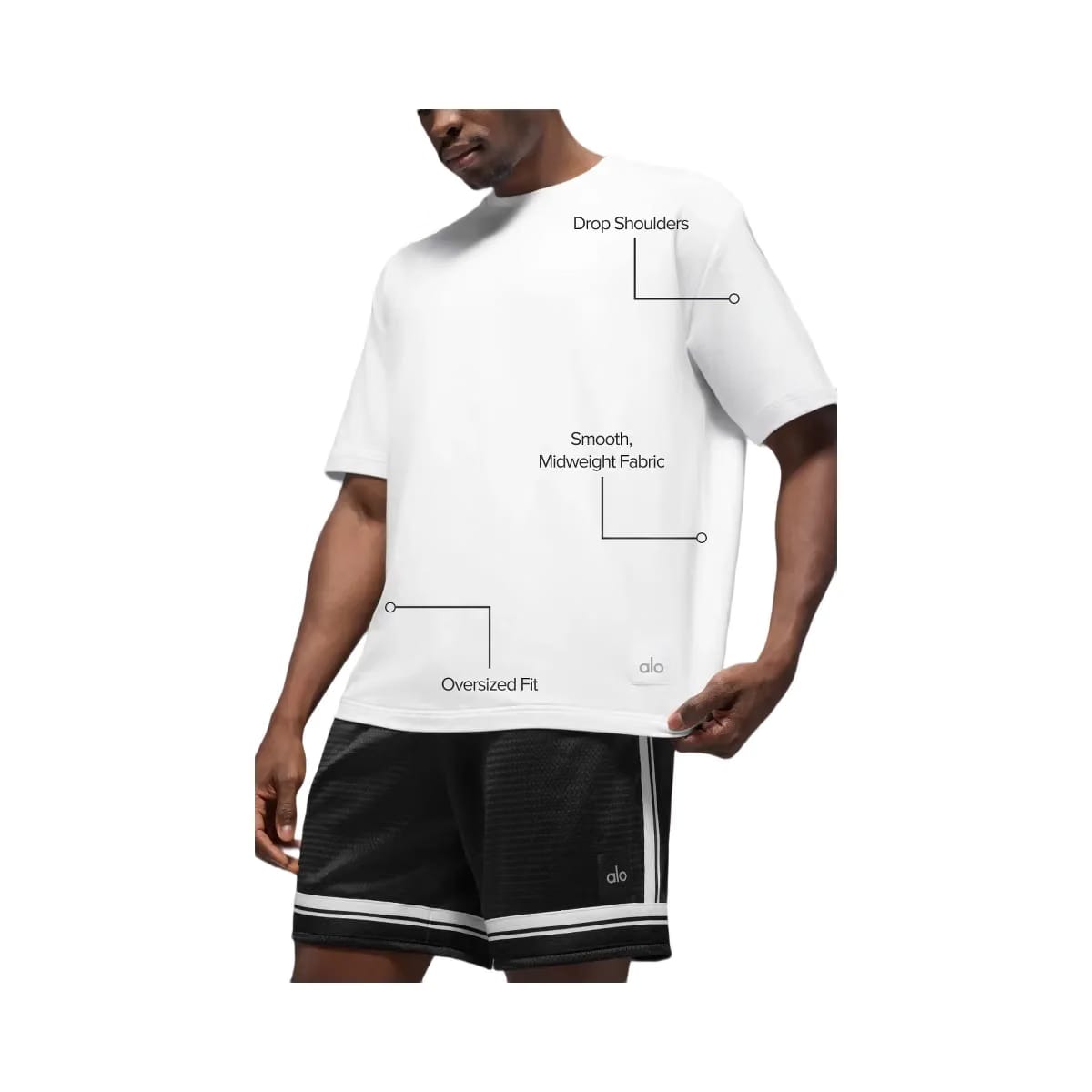 Alo Men's Double Take Short Sleeve - White