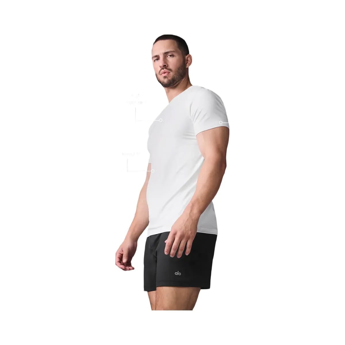 Alo Men's Conquer Reform Crewneck Short Sleeve - White