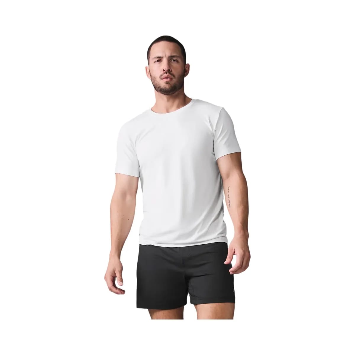 Alo Men's Conquer Reform Crewneck Short Sleeve - White