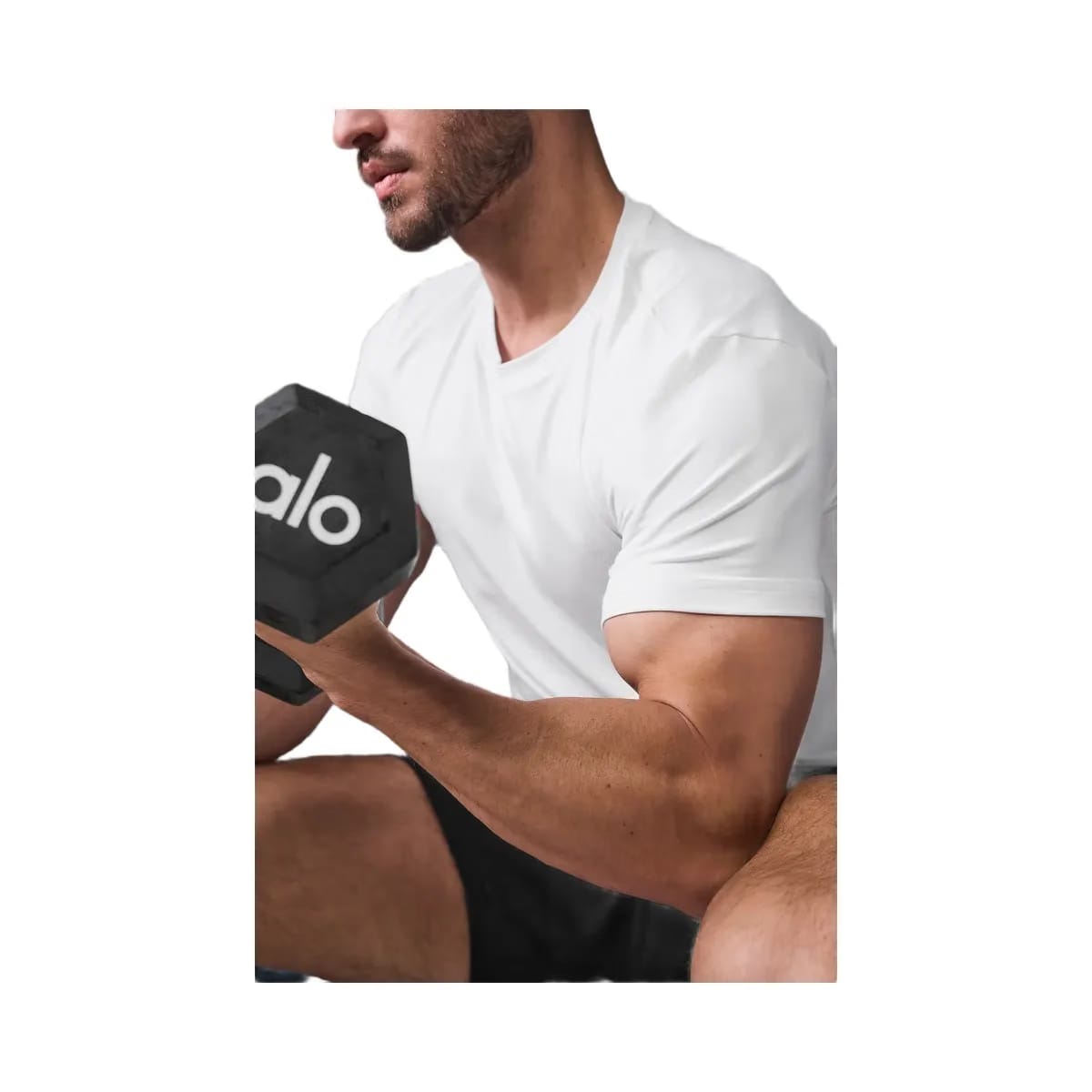 Alo Men's Conquer Reform Crewneck Short Sleeve - White
