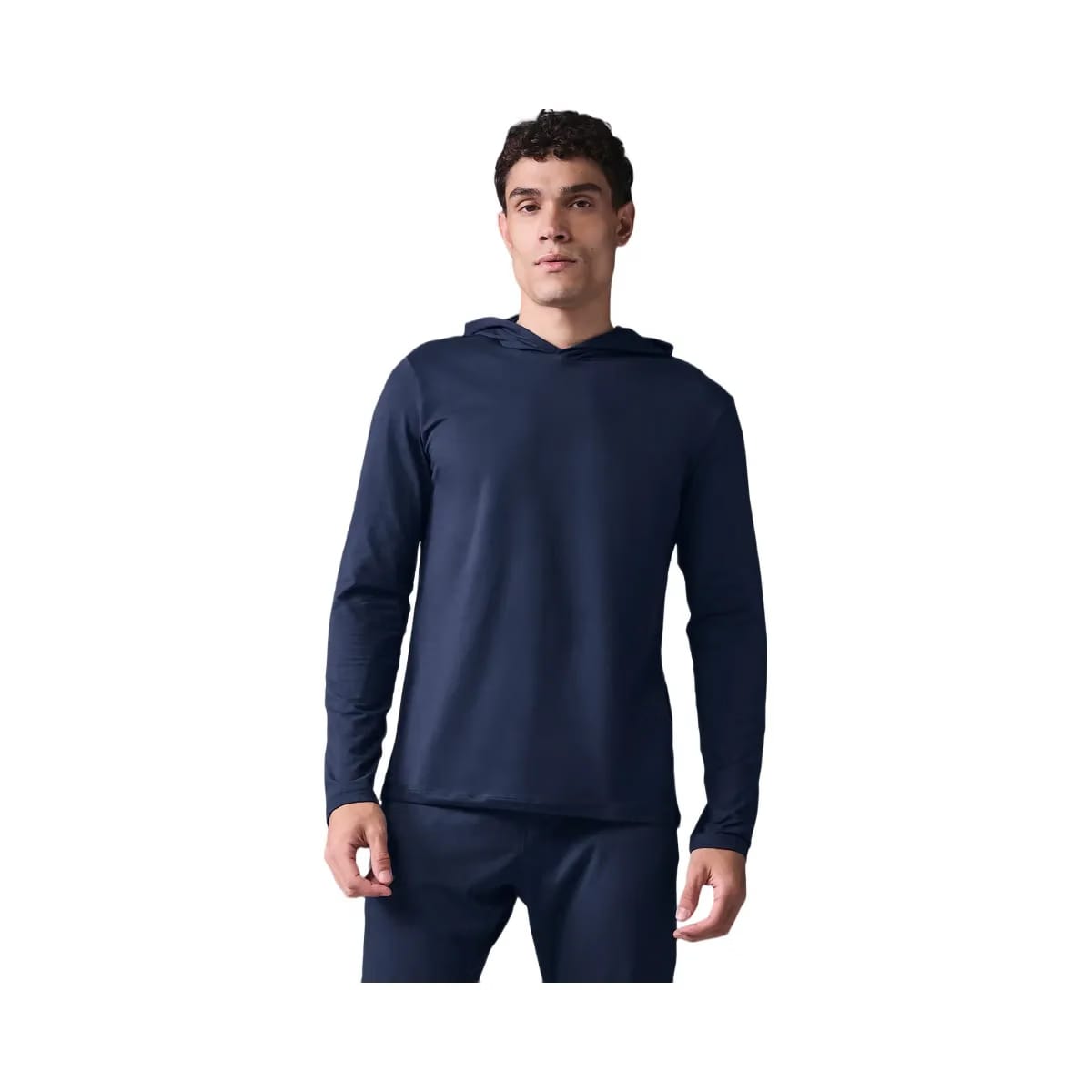 Alo Men's Conquer Reform Long Sleeve With Hood - Navy