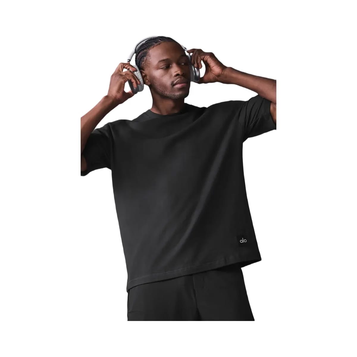 Alo Men's Double Take Short Sleeve - Black