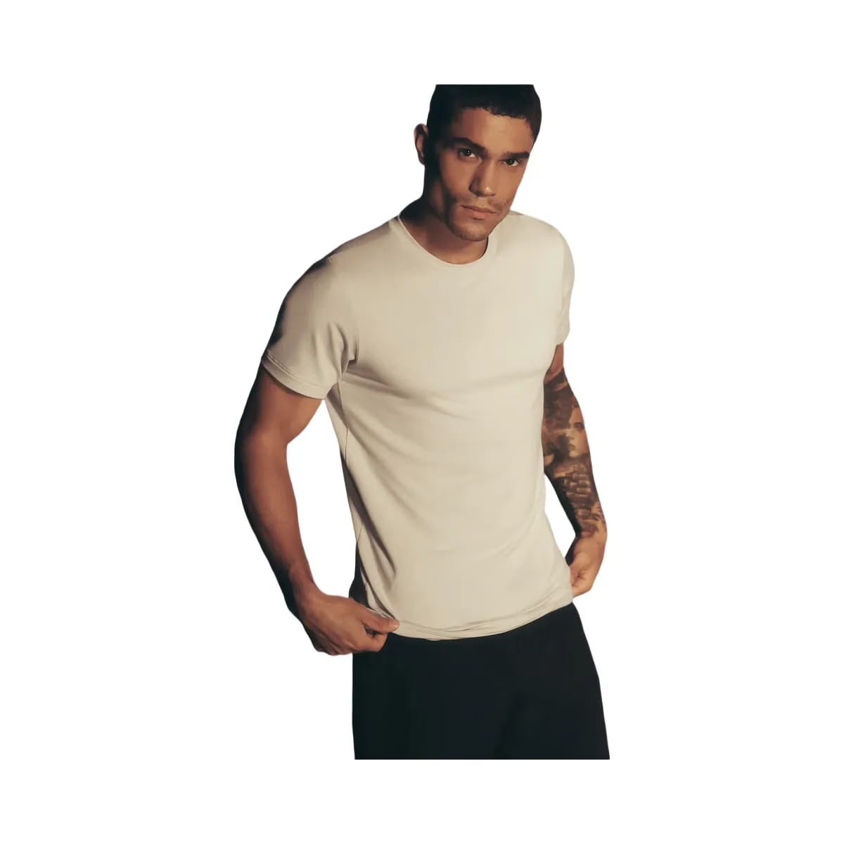 Alo Men's Conquer Reform Crewneck Short Sleeve - Bone