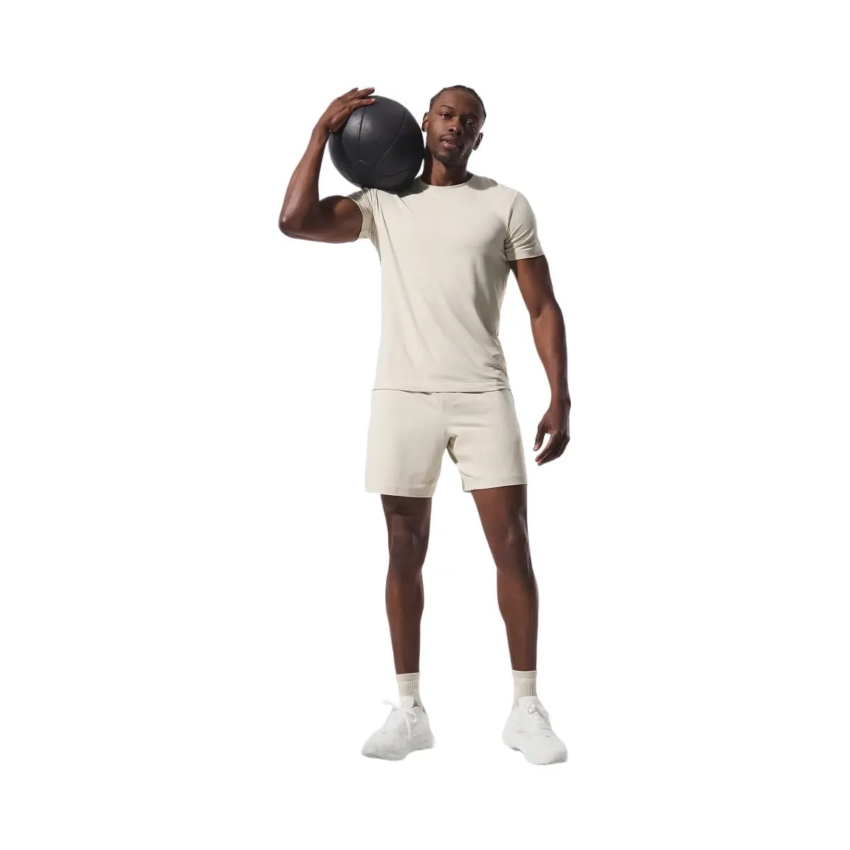 Alo Men's Conquer Reform Crewneck Short Sleeve - Bone