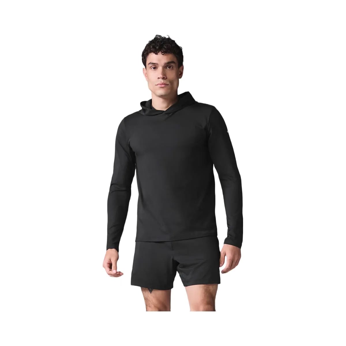 Alo Men's Conquer Reform Long Sleeve With Hood - Black