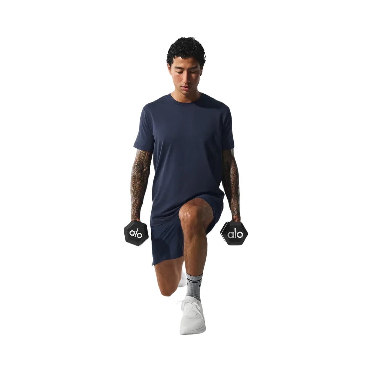 Alo Men's Conquer Reform Crewneck Short Sleeve - Navy