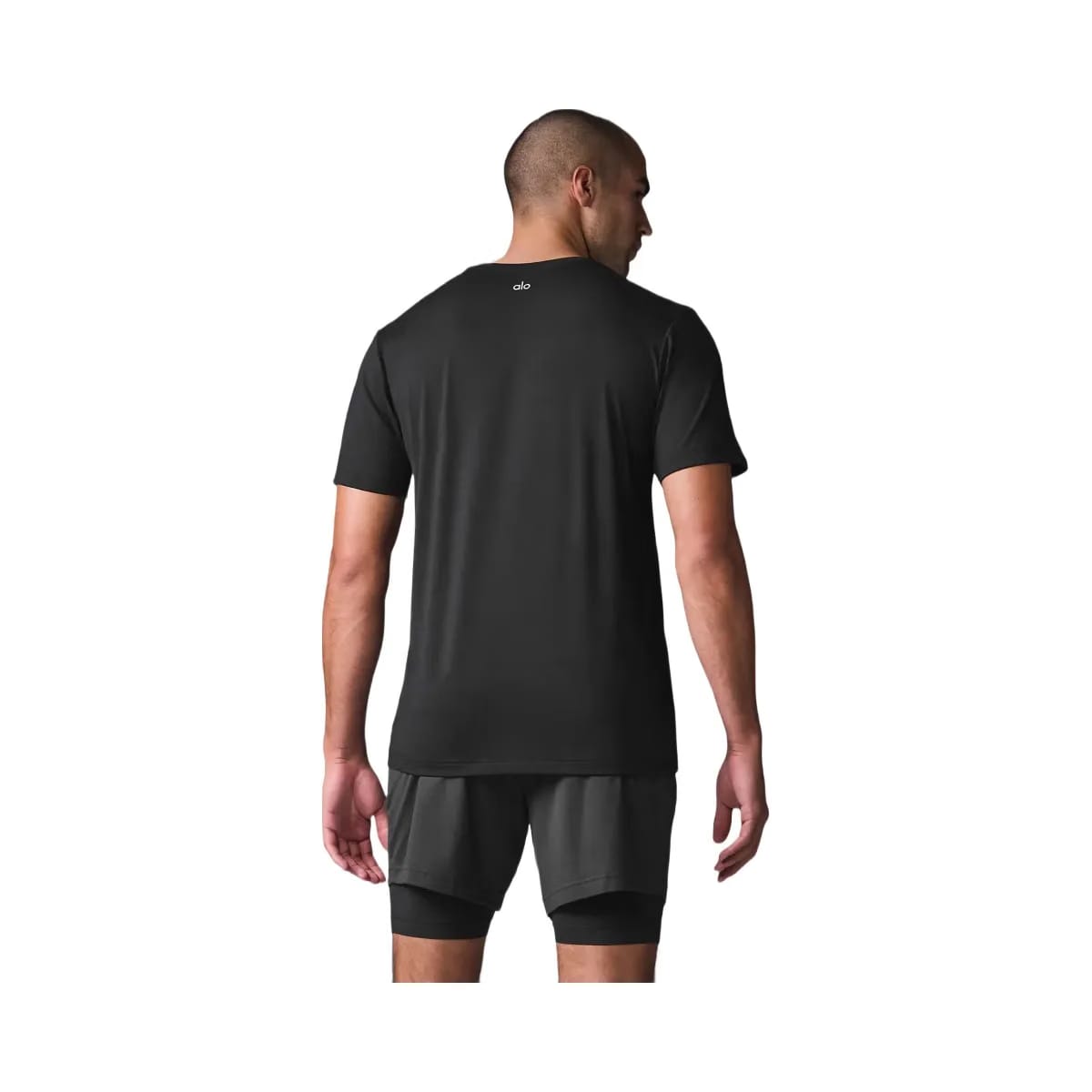 Alo Men's Conquer Reform Crewneck Short Sleeve - Black