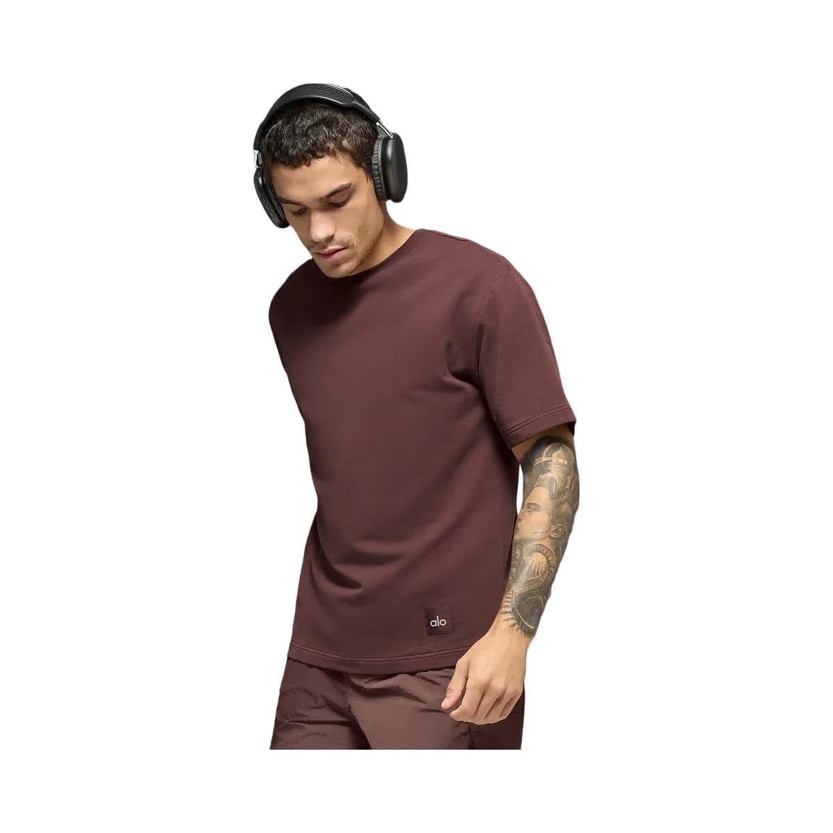 Alo Men's Double Take Short Sleeve - Brownstone