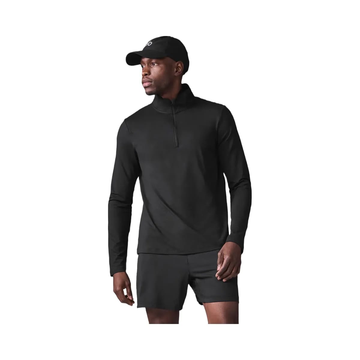 Alo Men's Conquer 1/4 Zip Reform Long Sleeve - Black