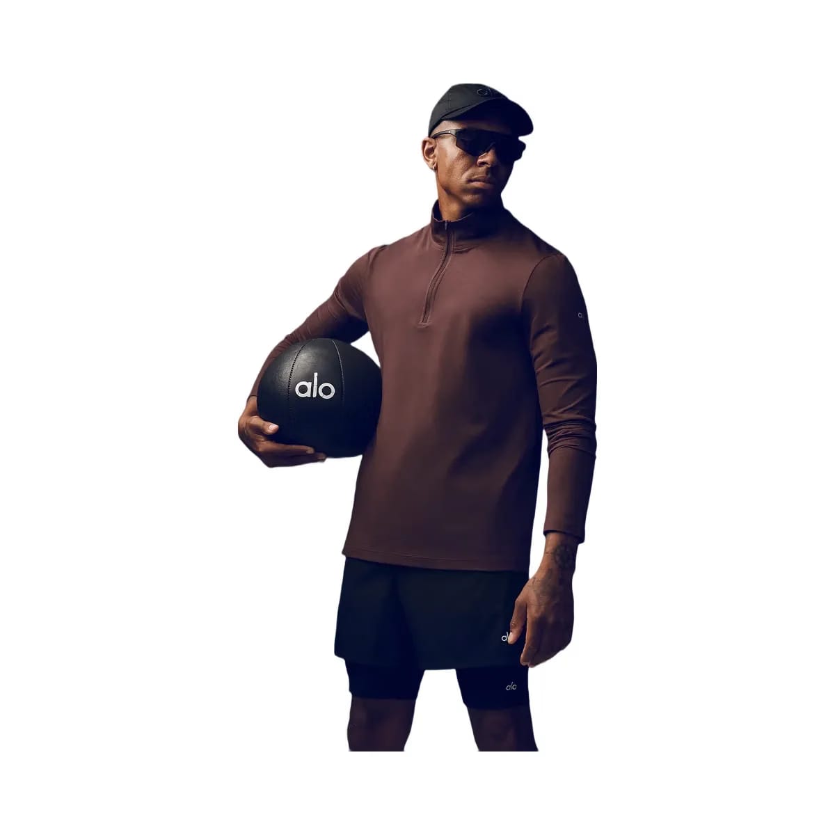 Alo Men's Conquer 1/4 Zip Reform Long Sleeve - Brownstone