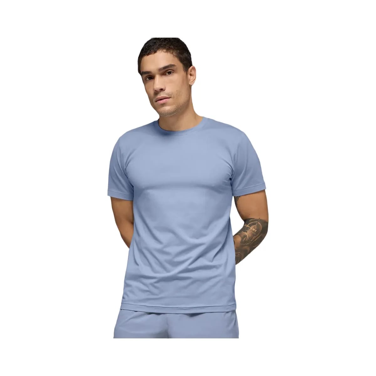 Alo Men's Conquer Reform Crewneck Short Sleeve - Winter Frost