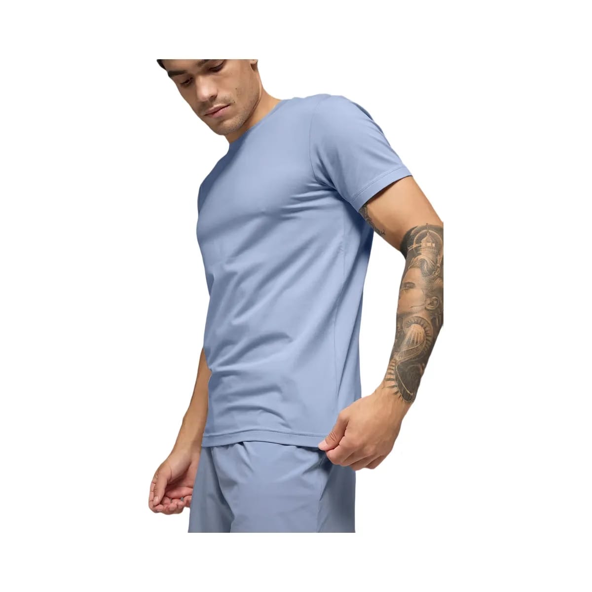 Alo Men's Conquer Reform Crewneck Short Sleeve - Winter Frost