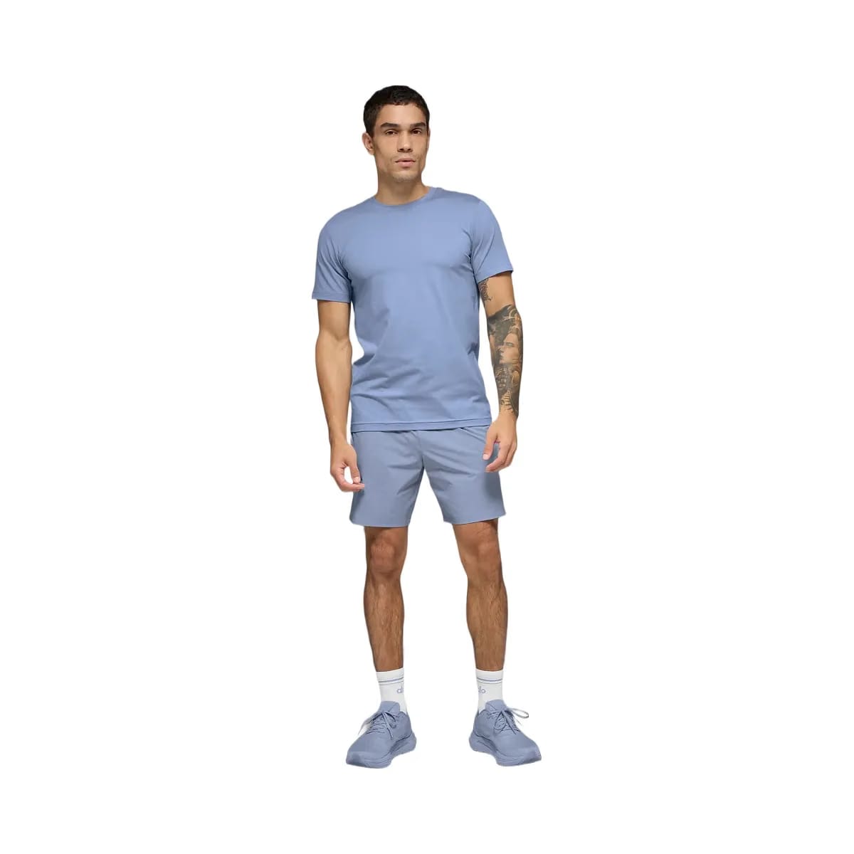 Alo Men's Conquer Reform Crewneck Short Sleeve - Winter Frost