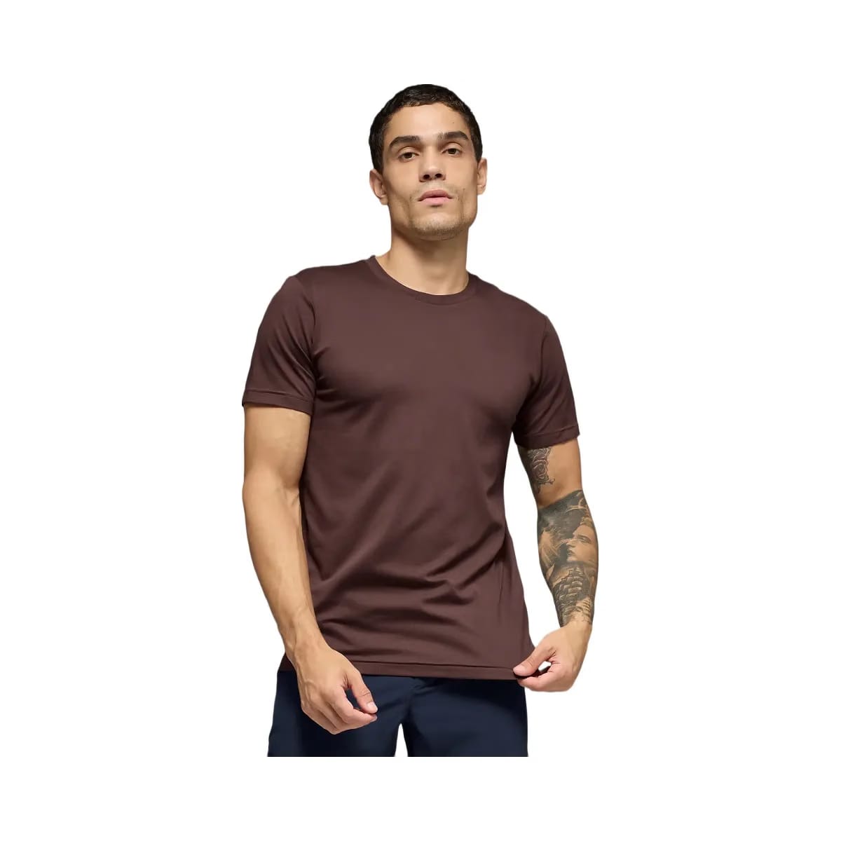 Alo Men's Conquer Reform Crewneck Short Sleeve - Brownstone