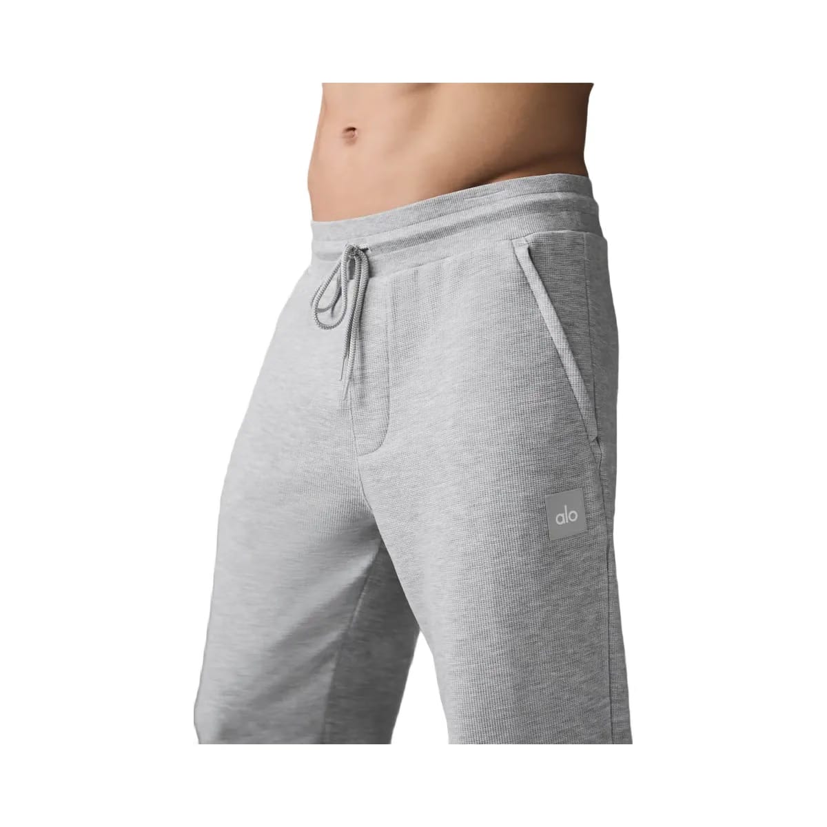 Alo Men's Micro Waffle Fast Break Jogger - Athletic Heather Grey